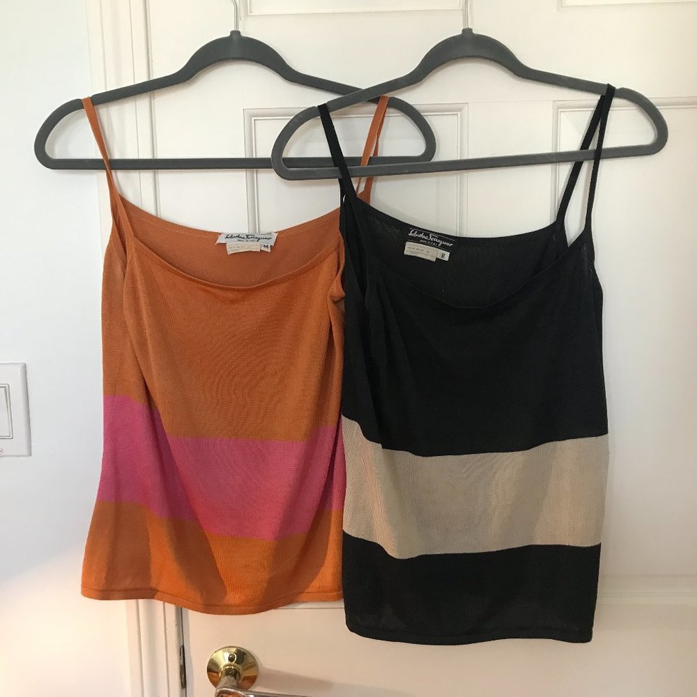 Set of Two Salvatore Ferragamo Silk Tops